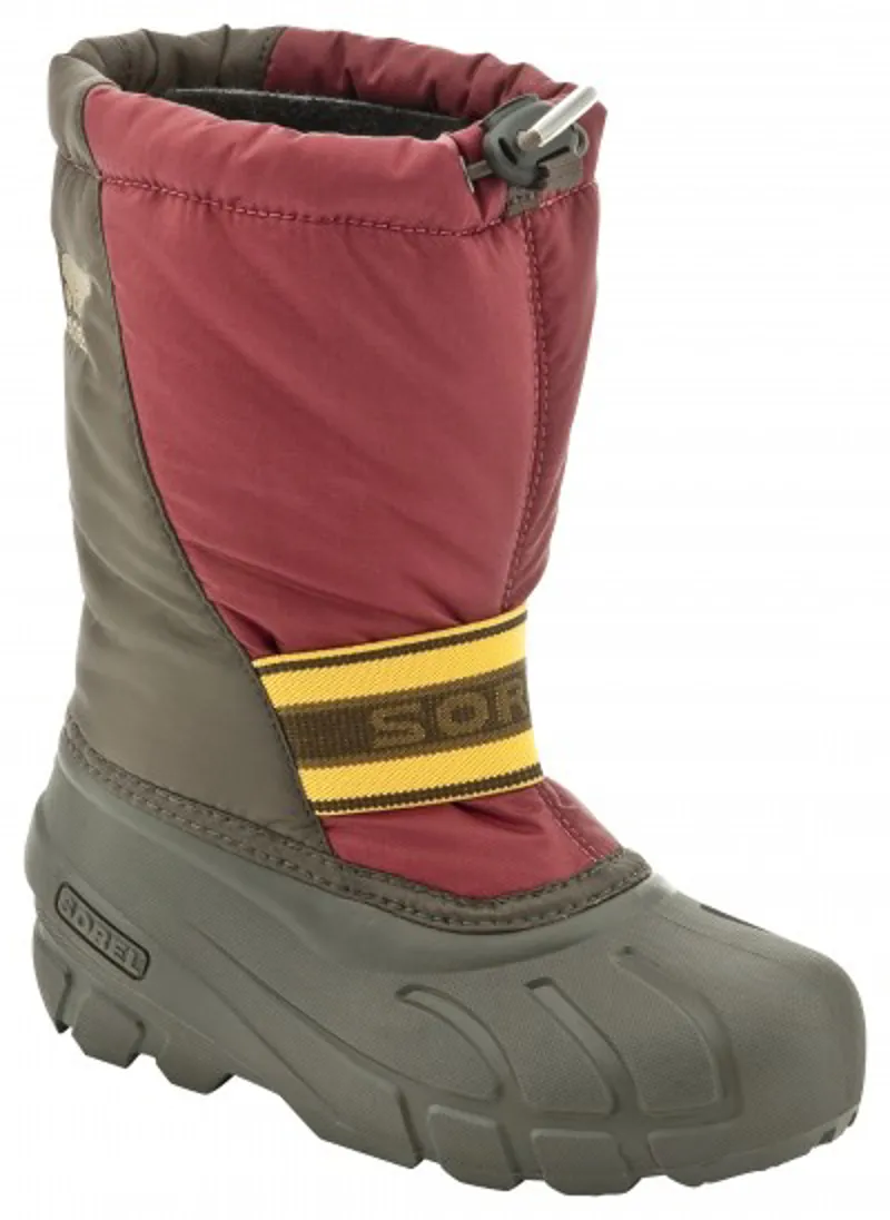 Sorel Cub Junior Snowboot in Brown and Red